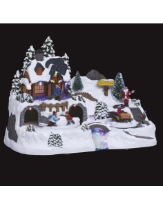 VILLAGGIO CASA BABBO NATALE C/LUCI LED su TreG Ingrosso