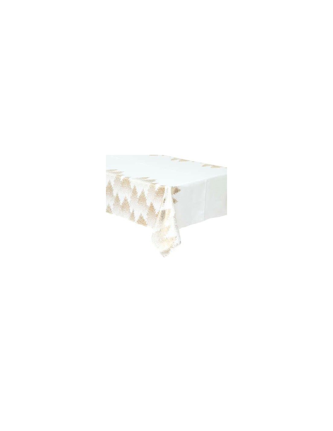 TOVAGLIA 183852 BIANCO/ORO 140X240CM DEC ALBERI su TreG Ingrosso
