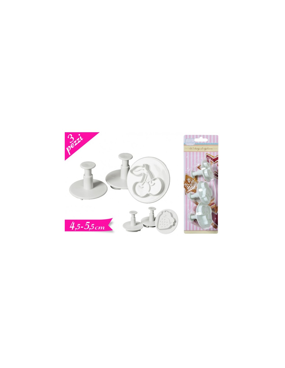 SET 3 STAMPI CILIEGIA 703347A ESPULS su TreG Ingrosso