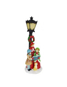 STATUA CORO E LAMPIONE LUCE LED H38CM su TreG Ingrosso