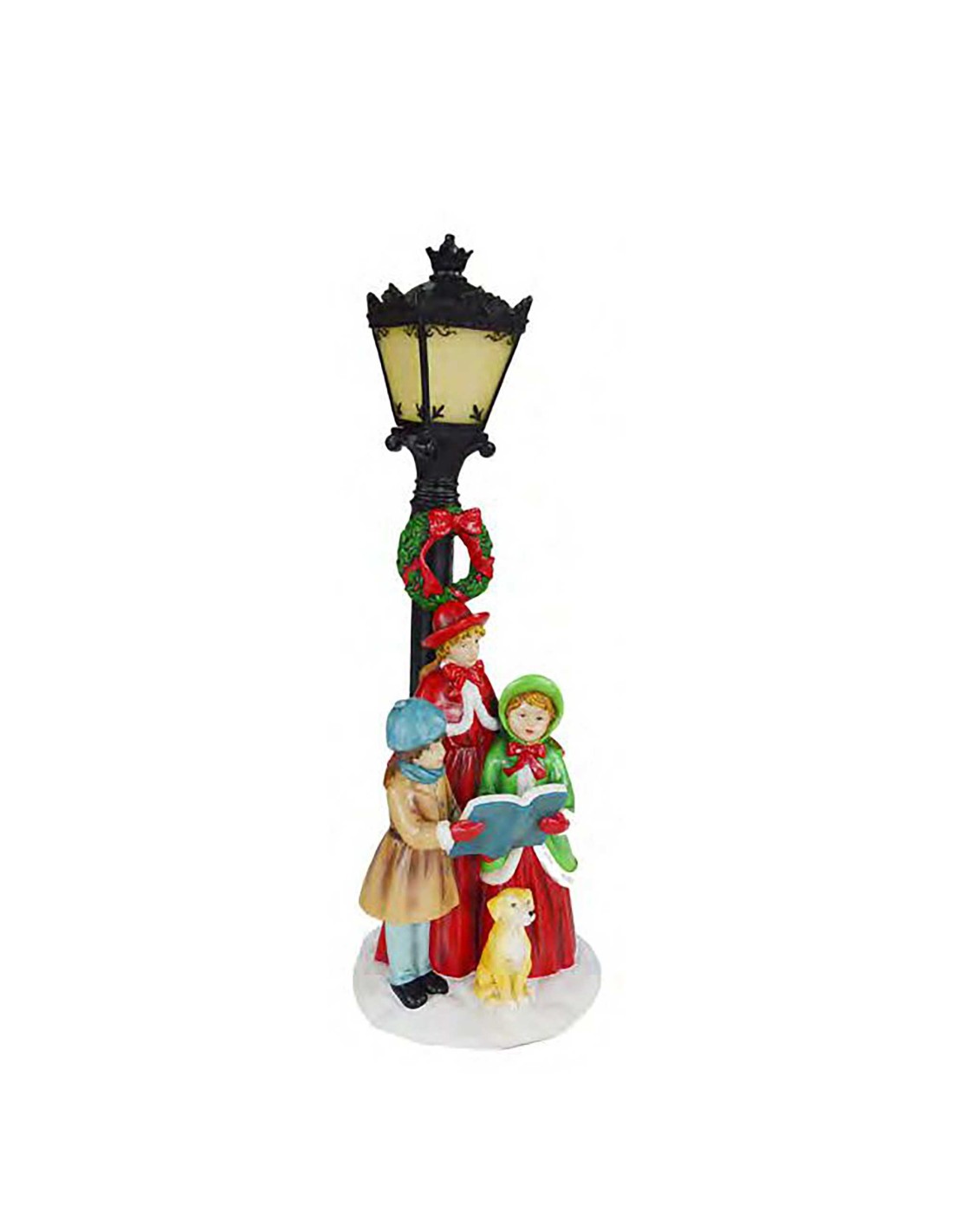 STATUA CORO E LAMPIONE LUCE LED H38CM su TreG Ingrosso