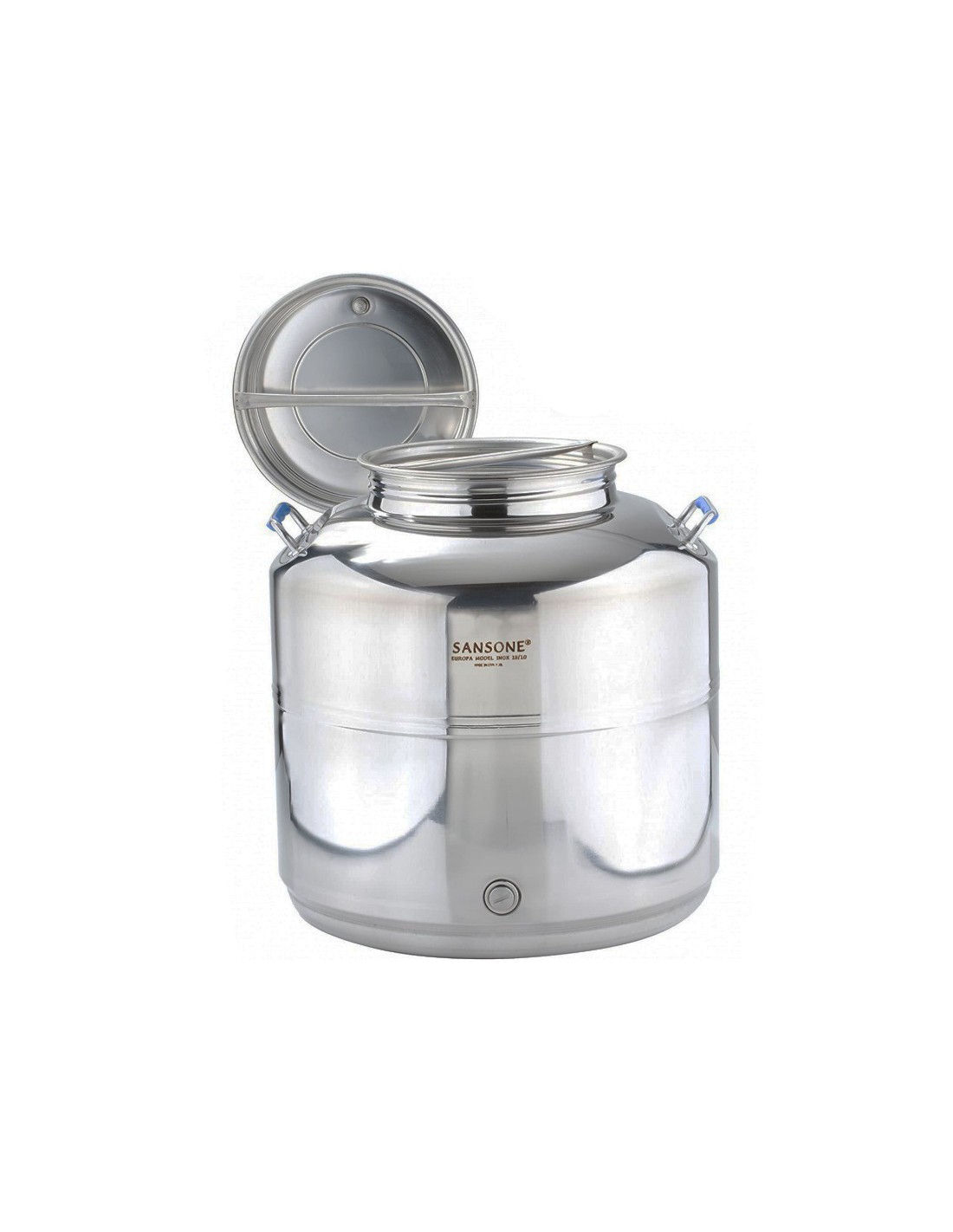 BIDONE EUROPA IN ACCIAIO INOX 30 LT CON RUBINETTO su TreG Ingrosso