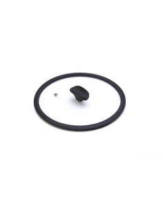 COPERCHIO IN VETRO CON BORDO IN SILICONE D.16 CM MONETA su TreG Ing...