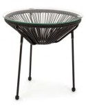 TAVOLINO PARKER NERO D.50 CM 0802792 BIZZOTTO su TreG Ingrosso