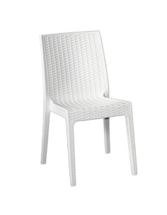 SEDIA IN PLASTICA SELENE EFFETTO RATTAN 52X46X86 CM ARETA su TreG I...