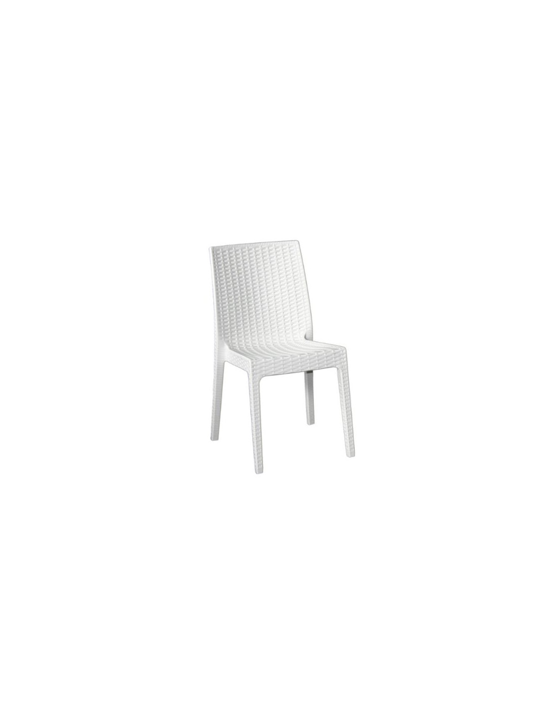 SEDIA IN PLASTICA SELENE EFFETTO RATTAN 52X46X86 CM ARETA su TreG I...