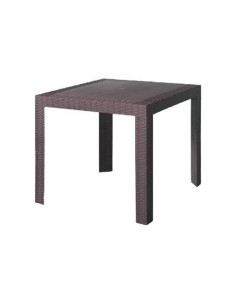 TAVOLO SATURNO IN PLASTICA 80X80X72 CM ESPRESSO ARETA su TreG Ingrosso