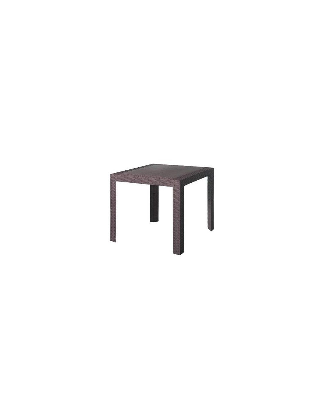 TAVOLO SATURNO IN PLASTICA 80X80X72 CM ESPRESSO ARETA su TreG Ingrosso