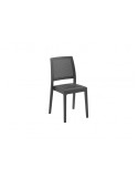SEDIA MAIA IN PLASTICA 52X46X86 CM ANTRACITE ARETA su TreG Ingrosso