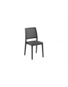 SEDIA MAIA IN PLASTICA 52X46X86 CM ANTRACITE ARETA su TreG Ingrosso