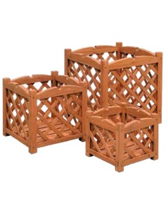 PORTAVASO IN LEGNO A GRIGLIA 36X36X34 CM MANIFATTURA QUATTRO su Tre...