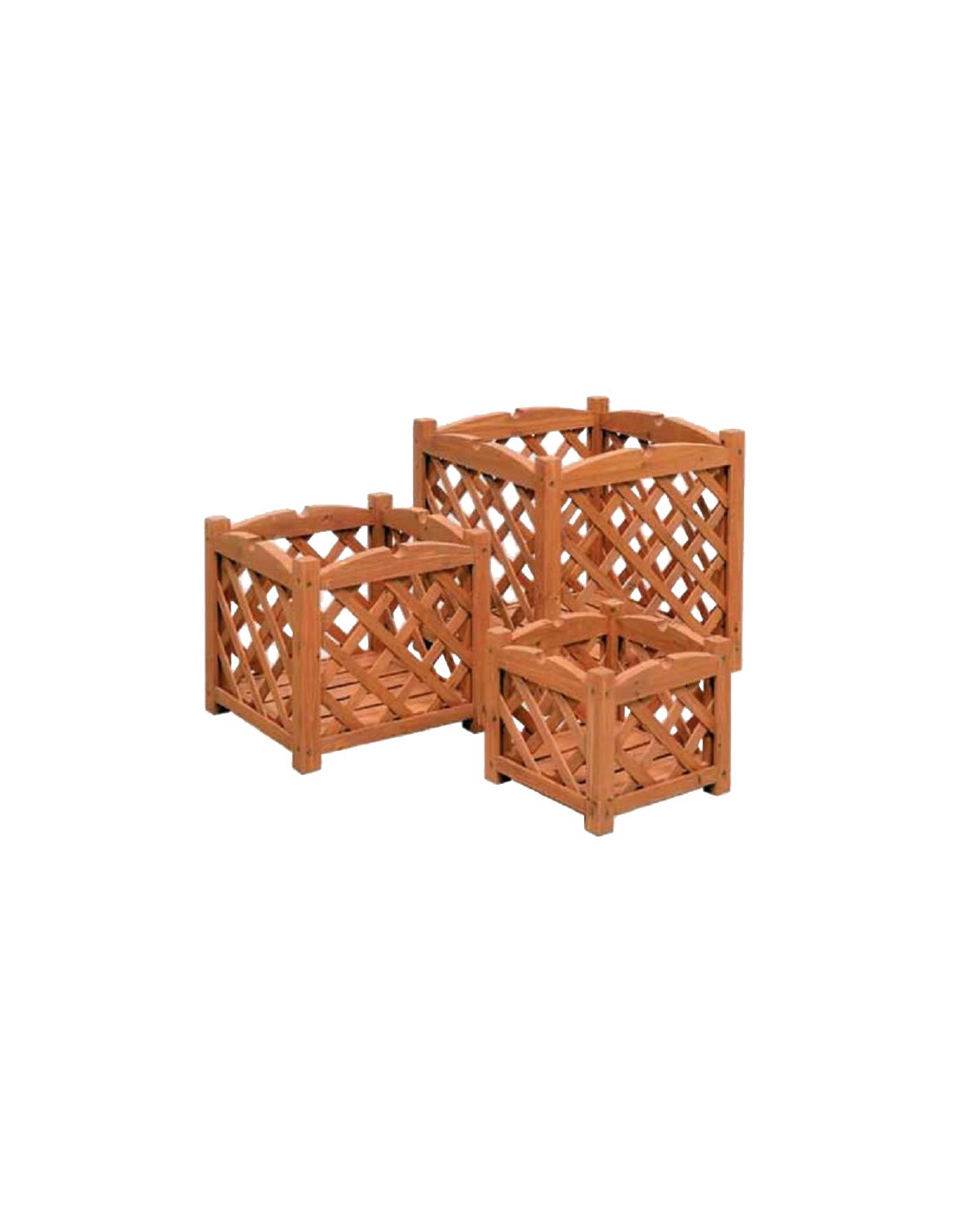 PORTAVASO IN LEGNO A GRIGLIA 36X36X34 CM MANIFATTURA QUATTRO su Tre...