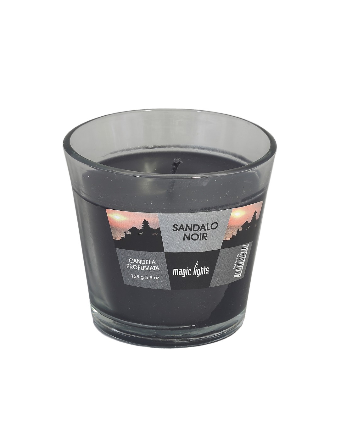 CANDELA IN BICCHIERE VETRO 140GR SANDALO su TreG Ingrosso