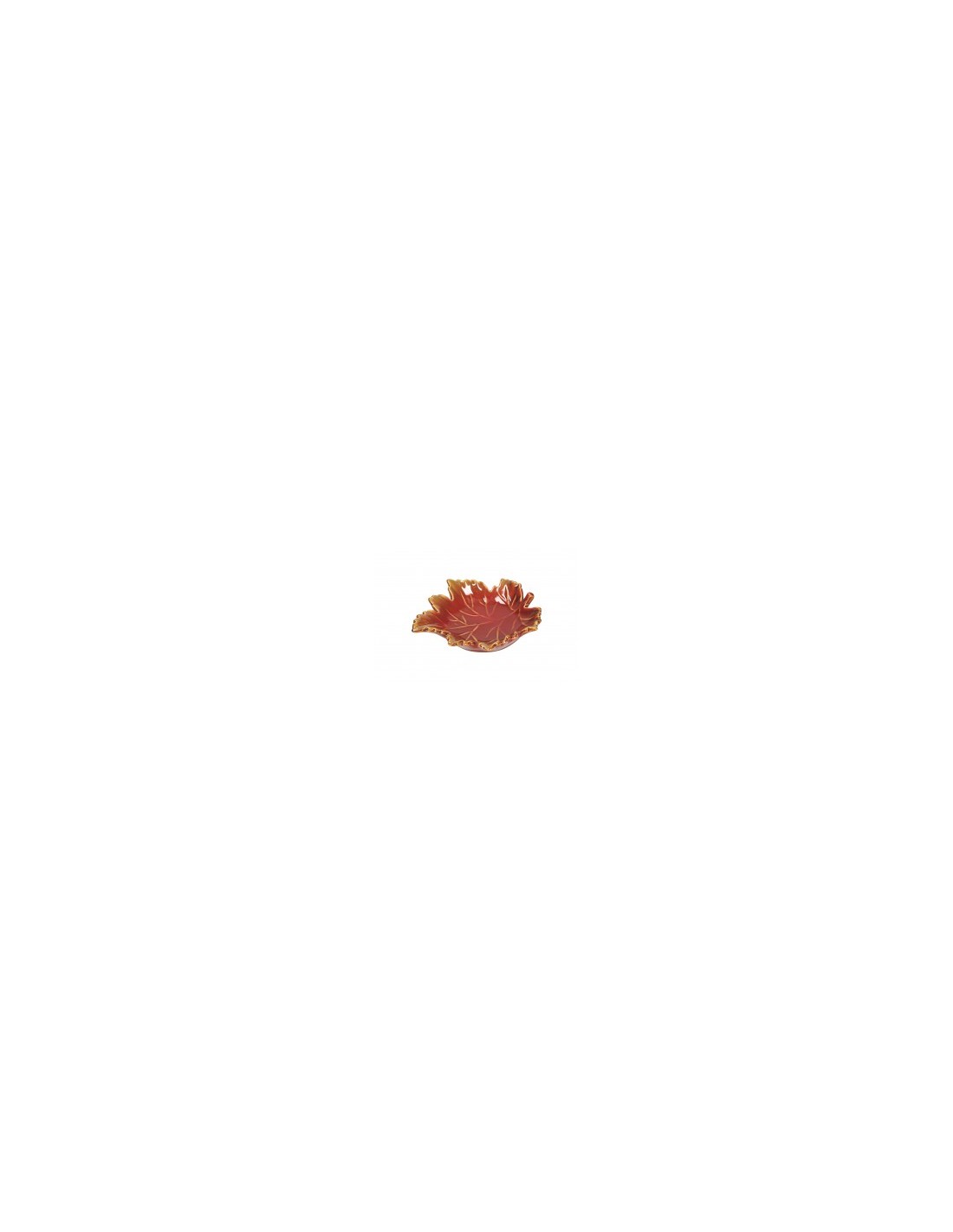 RELIEF ZENA PIATTO FOGLIA ROSSA 16X15 su TreG Ingrosso