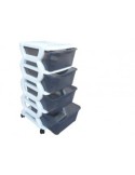 INSIEME CASSETTIERA 4 CASSETTI CON RUOTE ASSORTITO su TreG Ingrosso