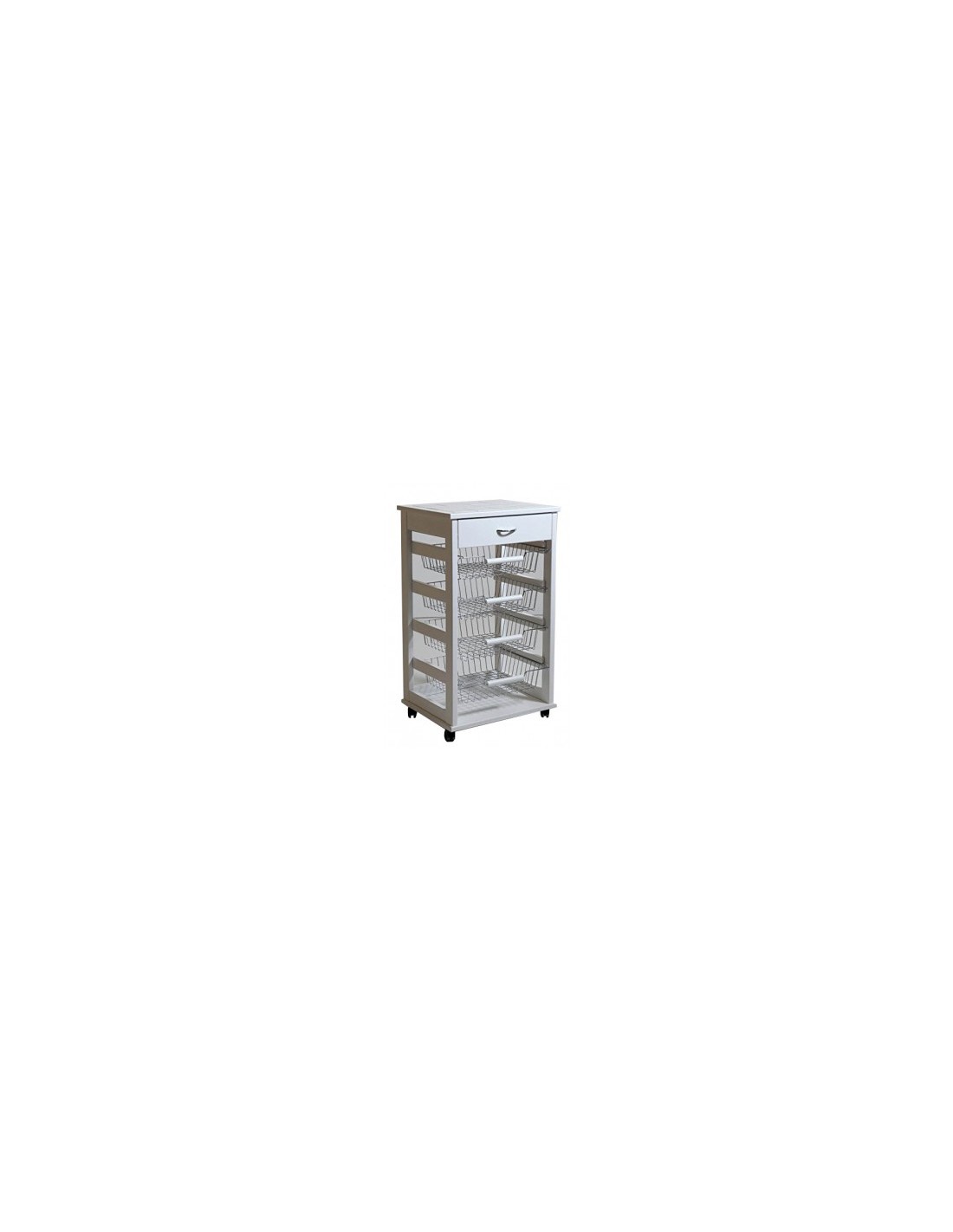 CARRELLO VESUVIO PORTAFRUTTA BIANCO 49X39X83 CM MASLEGNO su TreG In...