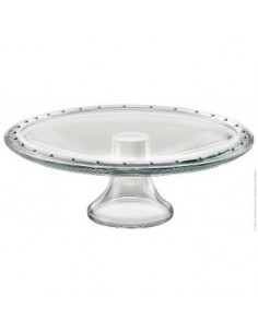 PALLADIO PIATTO TORTA IN VETRO CON CUPOLA 31 CM BORGONOVO su TreG I...