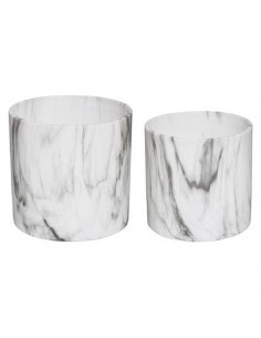 SET 2 CACHEPOT 179238 MARMO su TreG Ingrosso