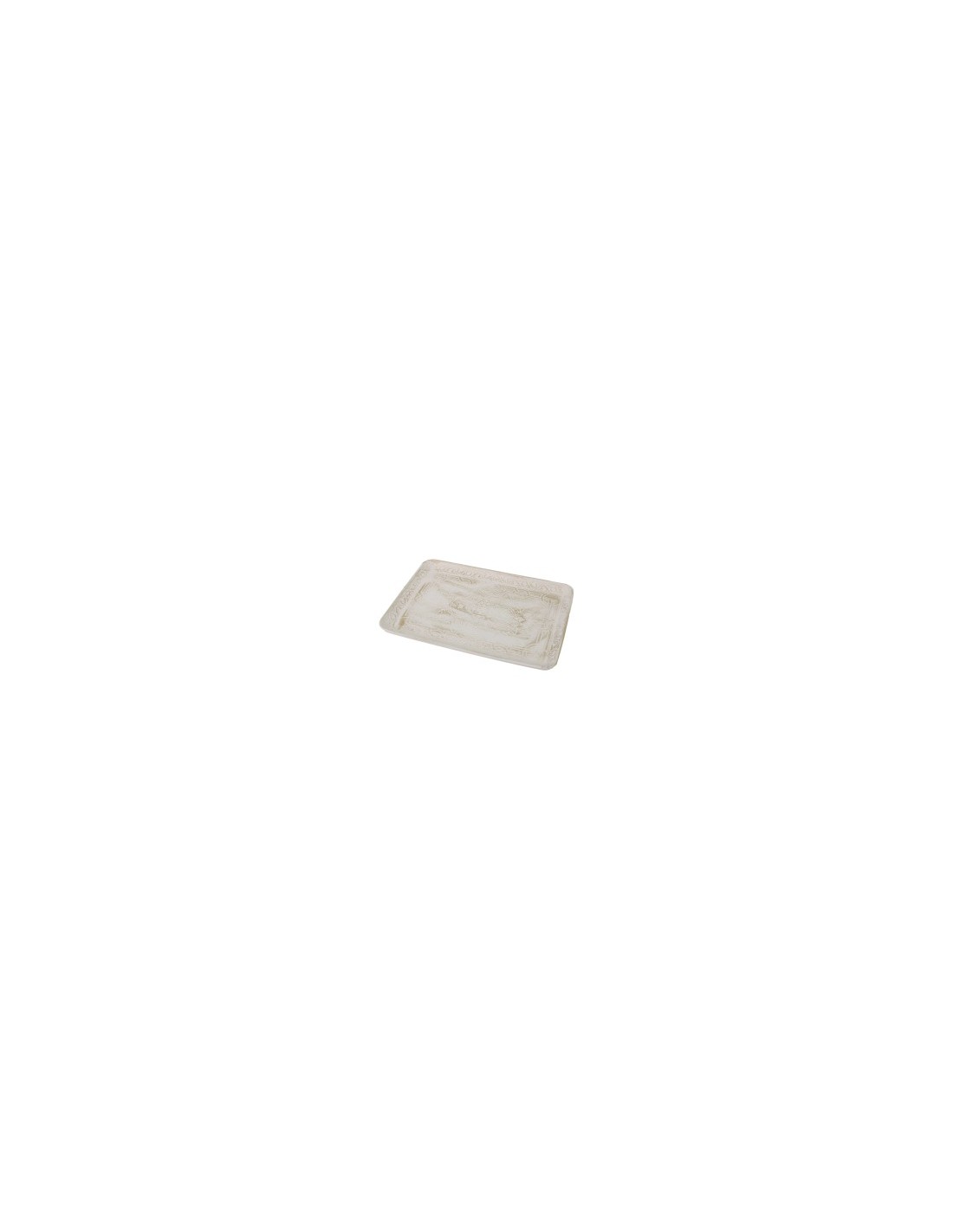 SOTTOPIATTO LEGNO BIANCO 28X20CM su TreG Ingrosso