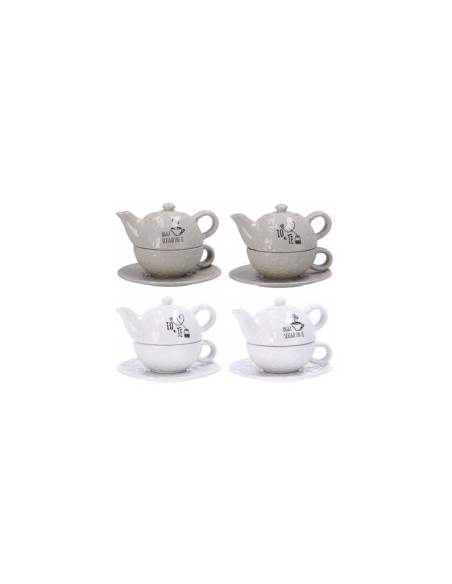 TEIERA 78693 CERAMICA CON TAZZA DECORI ASSORTITI su TreG Ingrosso