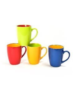 TAZZA MUG 02529 CERAMICA 360ML COLORI ASSORTITI su TreG Ingrosso