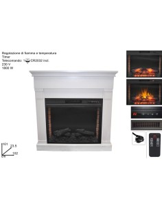 CAMINO 962721 ELETTRICO TERMOVENTILATORE EFFETTO FIAMMA