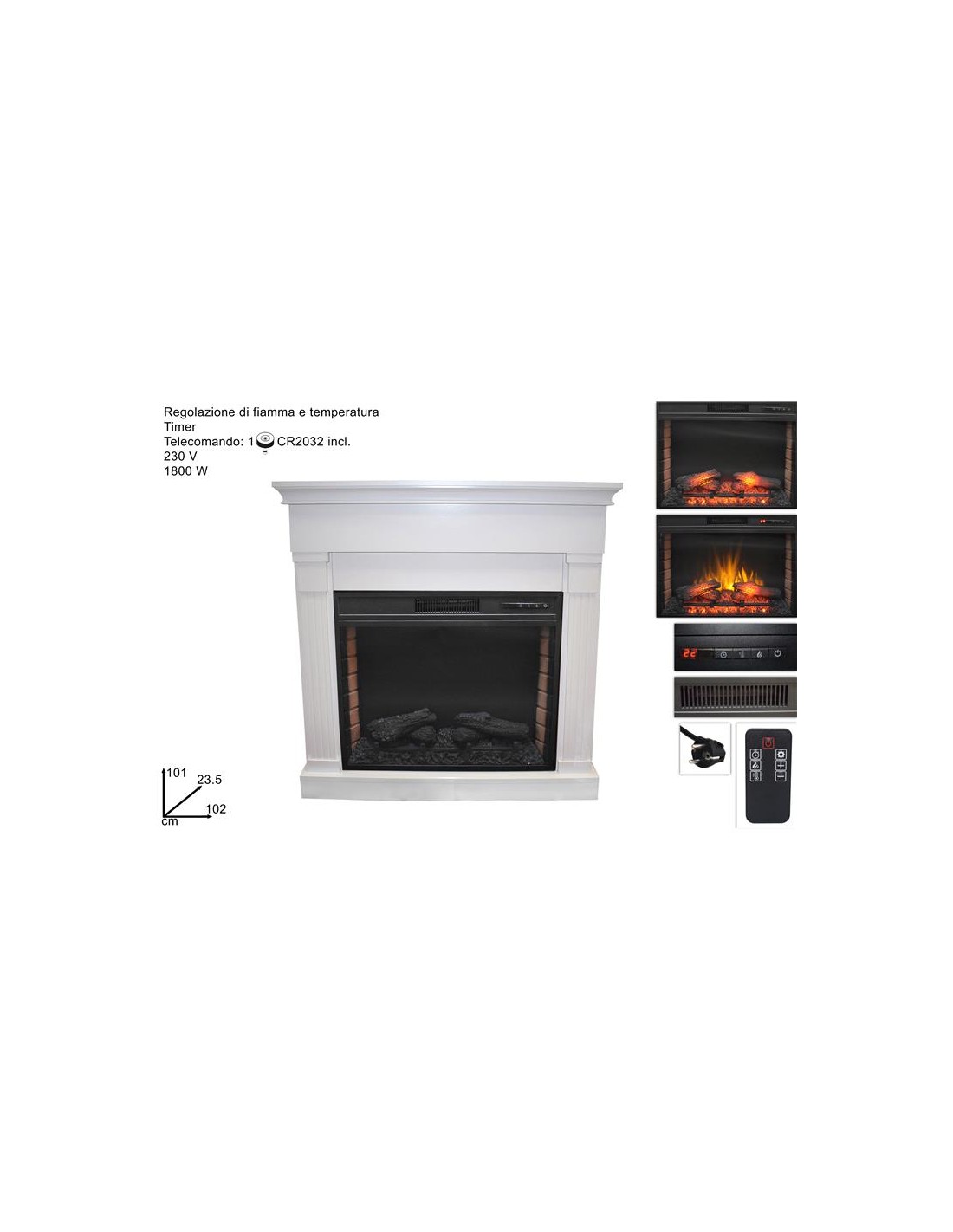 CAMINO 962721 ELETTRICO TERMOVENTILATORE EFFETTO FIAMMA