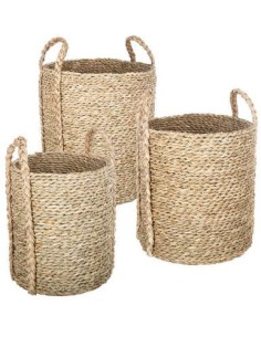 CESTINO 157047 3 MIS CANNA 34X33CM CON MANICI