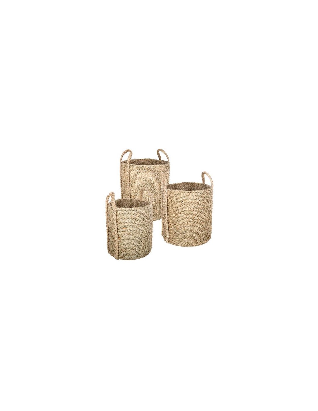 CESTINO 157047 3 MIS CANNA 34X33CM CON MANICI