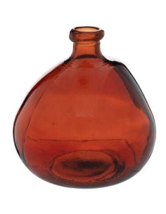 VASO 160102I VETRO RICICLATO AMBRA 21X22CM