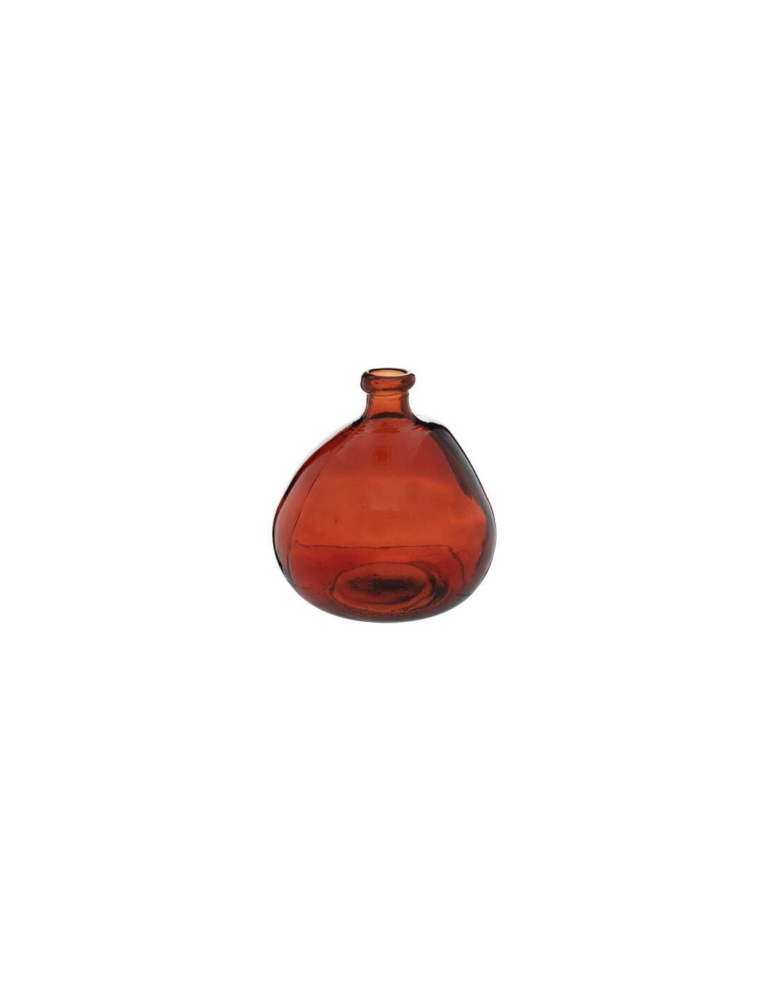 VASO 160102I VETRO RICICLATO AMBRA 21X22CM