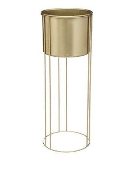 VASO 185441 1 MIS CON SUPPORTO 18X41CM METALLO DORATO