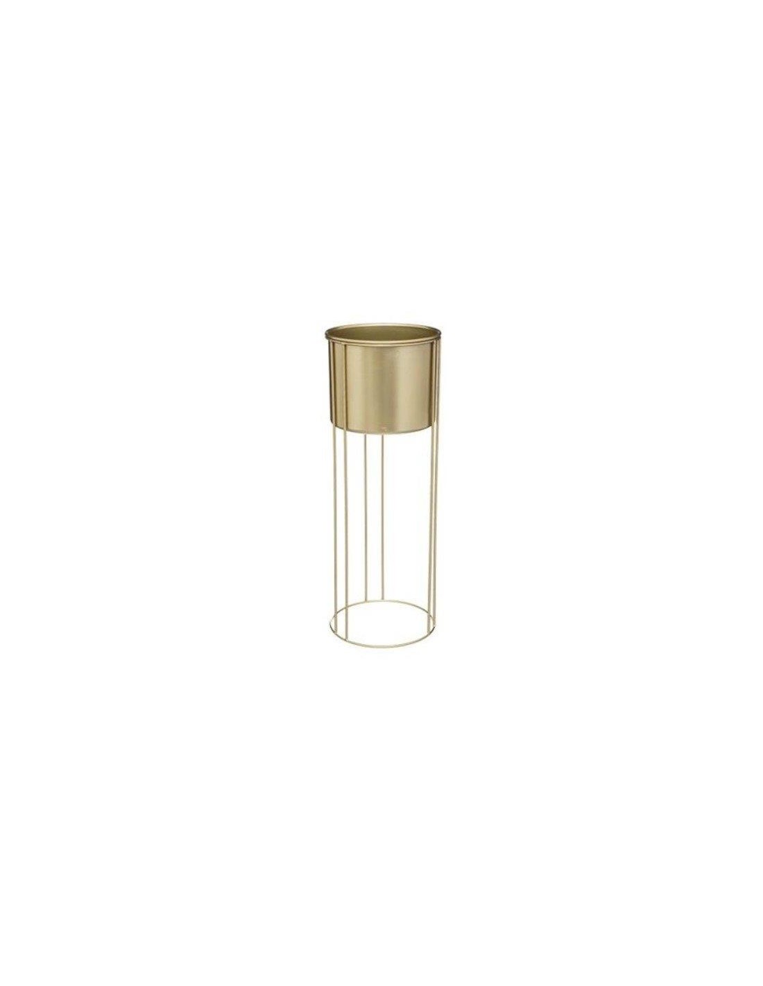 VASO 185441 2 MIS CON SUPPORTO 21X58CM METALLO DORATO