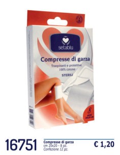 CONF 8 COMPRESSE 16751 DI GARZA