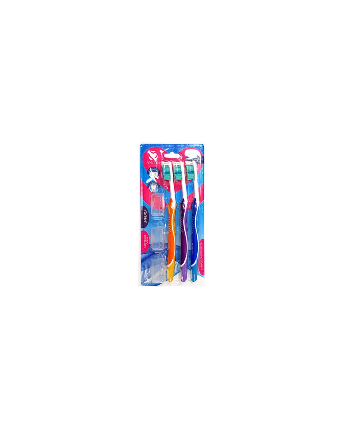 SET 3 SPAZZOLINI 93887 TRIPLE FORCE MEDIO