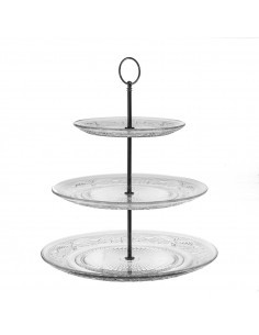 CENTROTAVOLA 3 PIANI VETRO 34CM su TreG Ingrosso