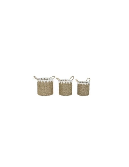 CESTA DC209690 3 MIS FIBRA 35X35X45CM CON MANICI