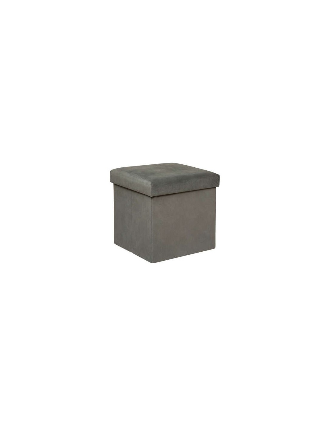 POUF 197332A VELLUTO GRIGIO 38X38X38CM