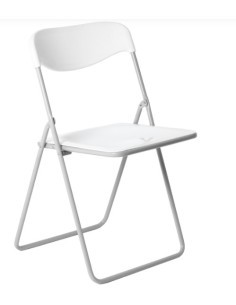 SEDIA PIEGHEVOLE POKER PLASTICA BIANCO su TreG Ingrosso