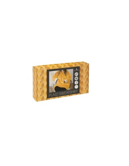 PLAID 181122R FELPA CON CAPPUCCIO OCRA
