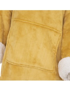 PLAID 181122R FELPA CON CAPPUCCIO OCRA