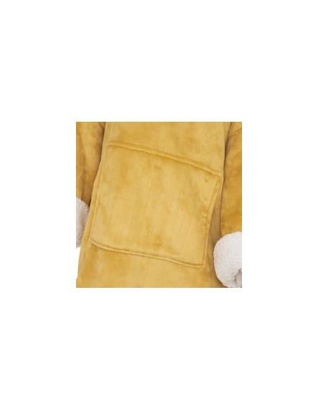 PLAID 181122R FELPA CON CAPPUCCIO OCRA