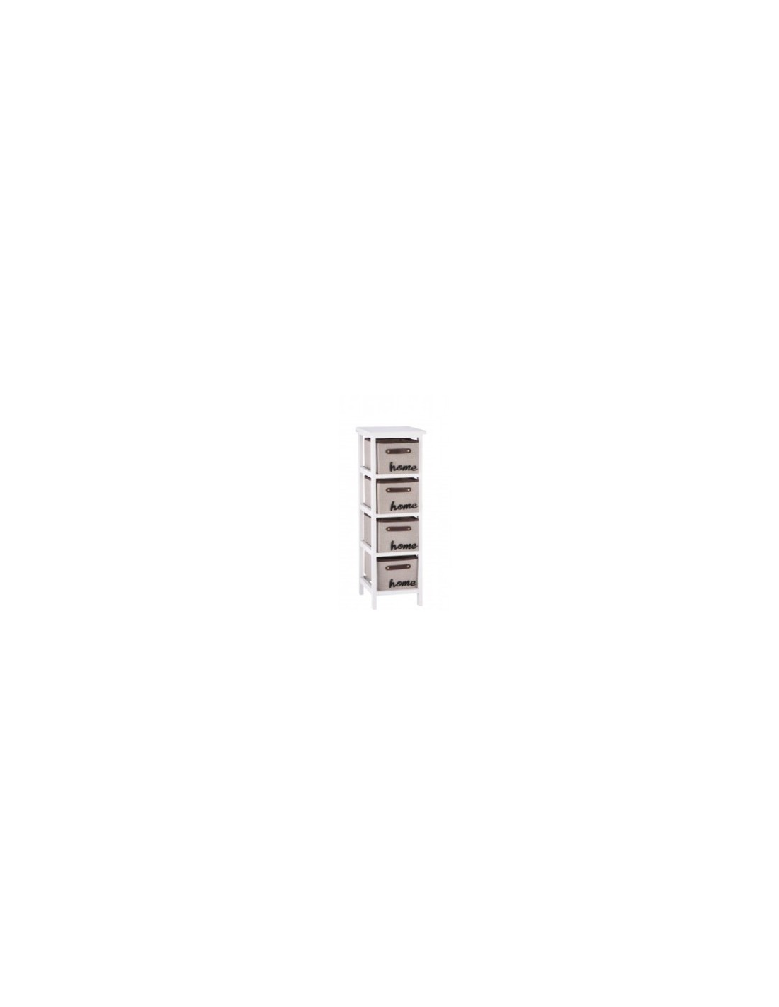 MOBILETTO 101869 4 CASSETTI 26X32X80CM LEGNO/TESSUTO
