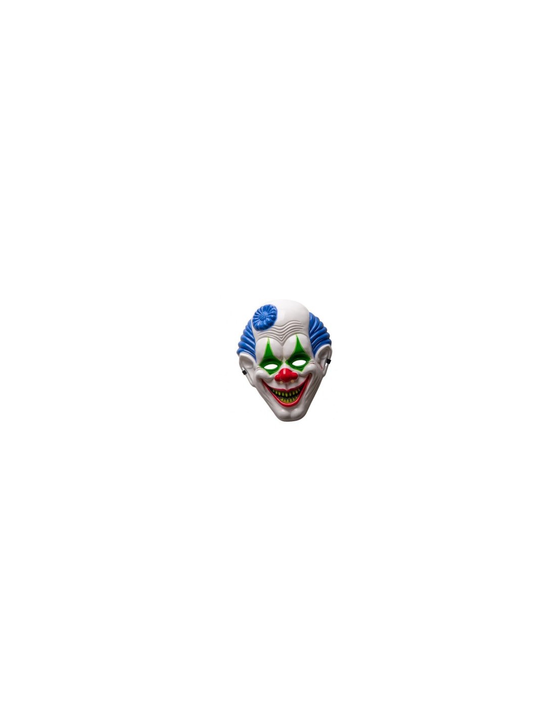 MASCHERA 00686 CLOWN PLASTICA CON FIORE BLU