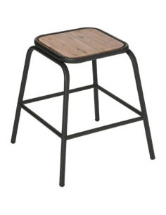 SGABELLO EDENA H46CM METALLO/LEGNO su TreG Ingrosso