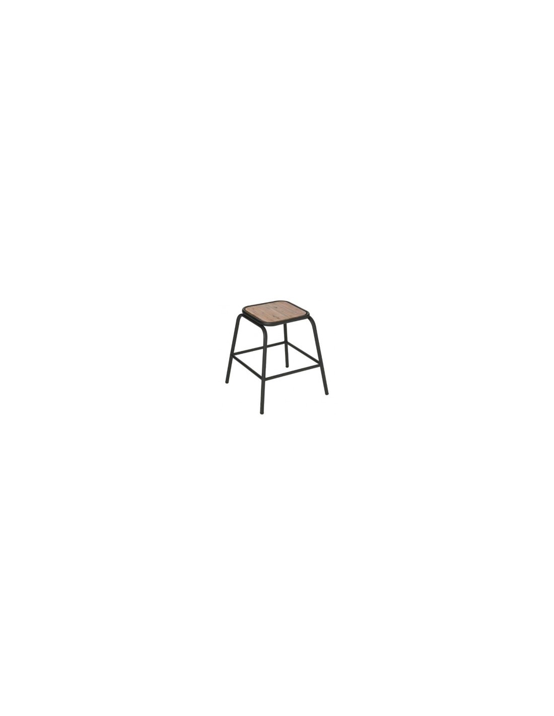 SGABELLO EDENA H46CM METALLO/LEGNO su TreG Ingrosso