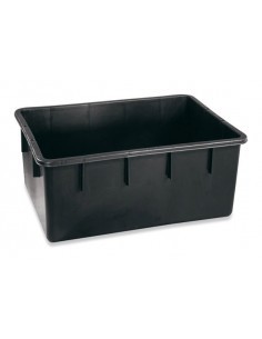 CASSETTA RETTANGOLARE IN PLASTICA 160 LT NERO PLASTIME su TreG Ingr...