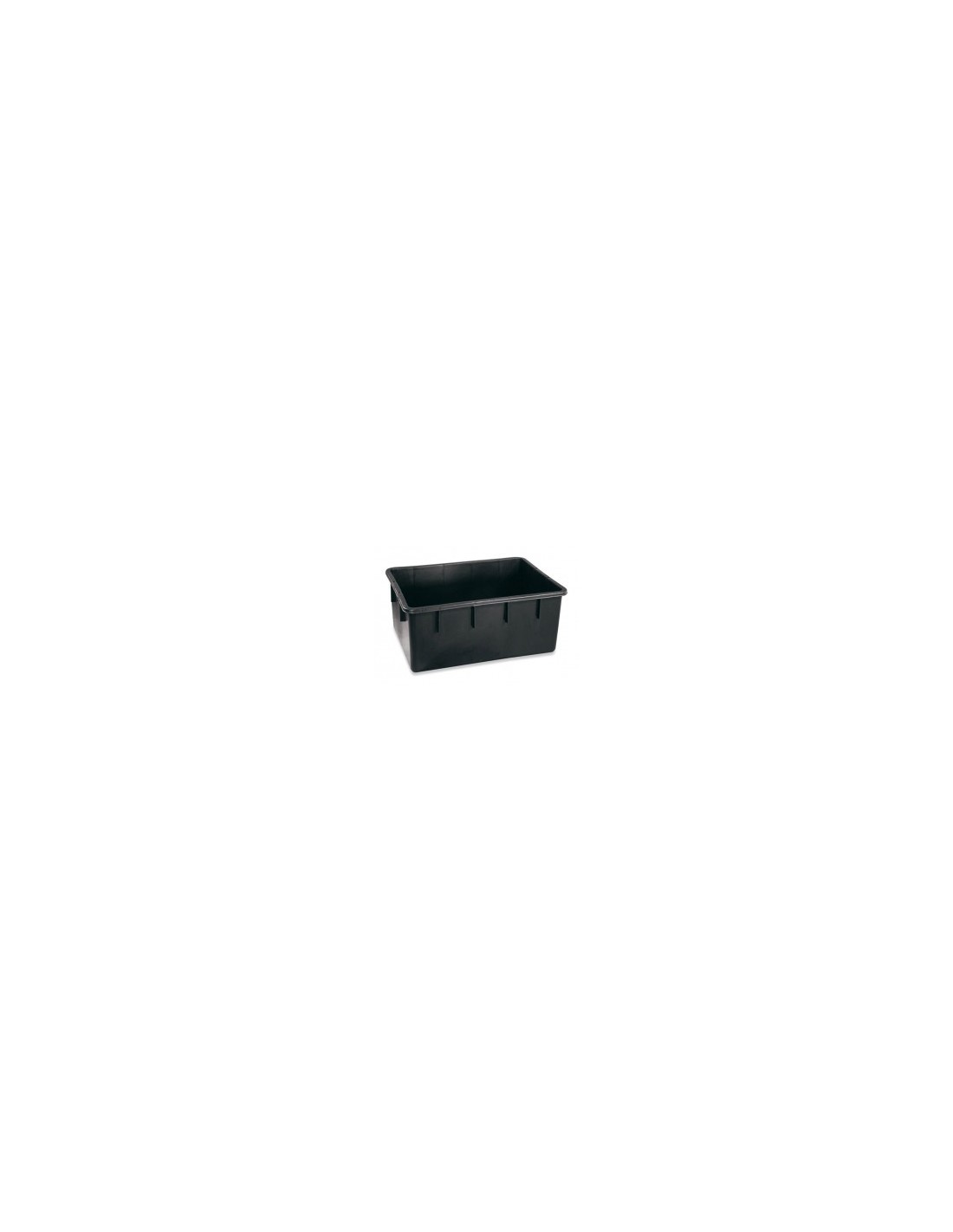 CASSETTA RETTANGOLARE IN PLASTICA 160 LT NERO PLASTIME su TreG Ingr...