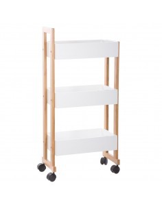 CARRELLO BAMBOO 3 RIPIANI 38X20X80CM su TreG Ingrosso
