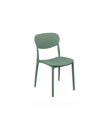 SEDIA 193556A PLASTICA VERDE IMPILABILE